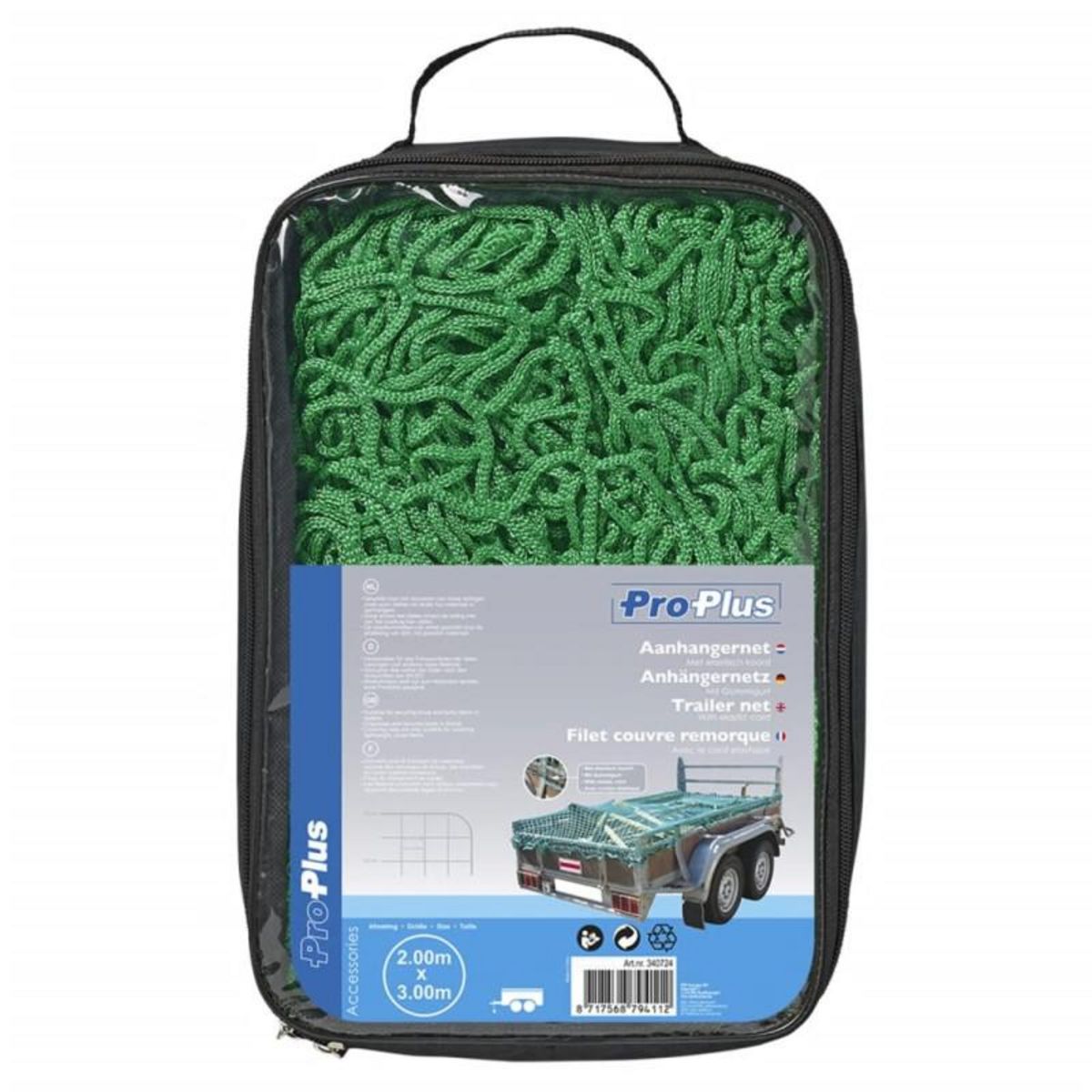PROPLUS ProPlus Filet pour remorque 2x3 m avec corde elastique