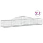 Voir la diapositive 2 : VIDAXL Paniers a gabions arques 17 pcs 300x50x40/60 cm fer galvanise