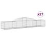 Voir la diapositive 2 : VIDAXL Paniers a gabions arques 17 pcs 300x50x40/60 cm fer galvanise