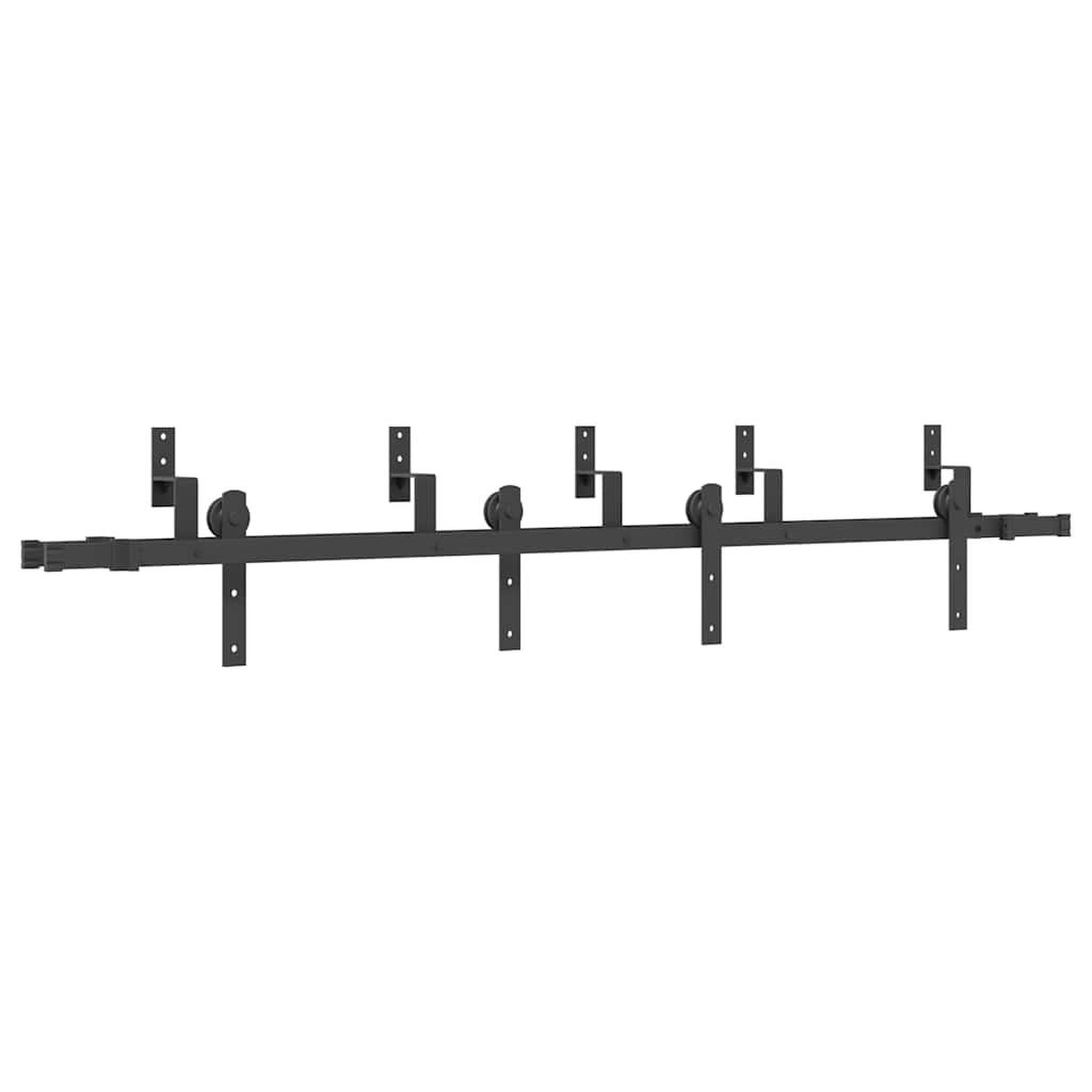 Voir la diapositive 2 : VIDAXL Kit de quincaillerie de porte coulissante 213,5 cm acier noir