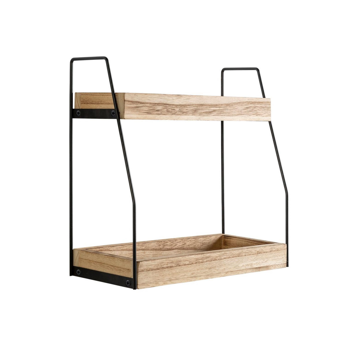 VS VENTA-STOCK Étagère Artur à 2 niveaux, bois de paulownia