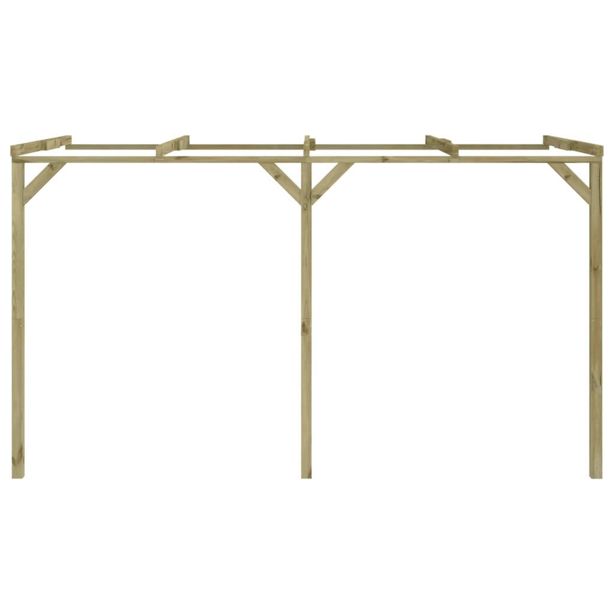Voir la diapositive 2 : VIDAXL Pergola a appentis 2 x 4 x 2,2 m Bois