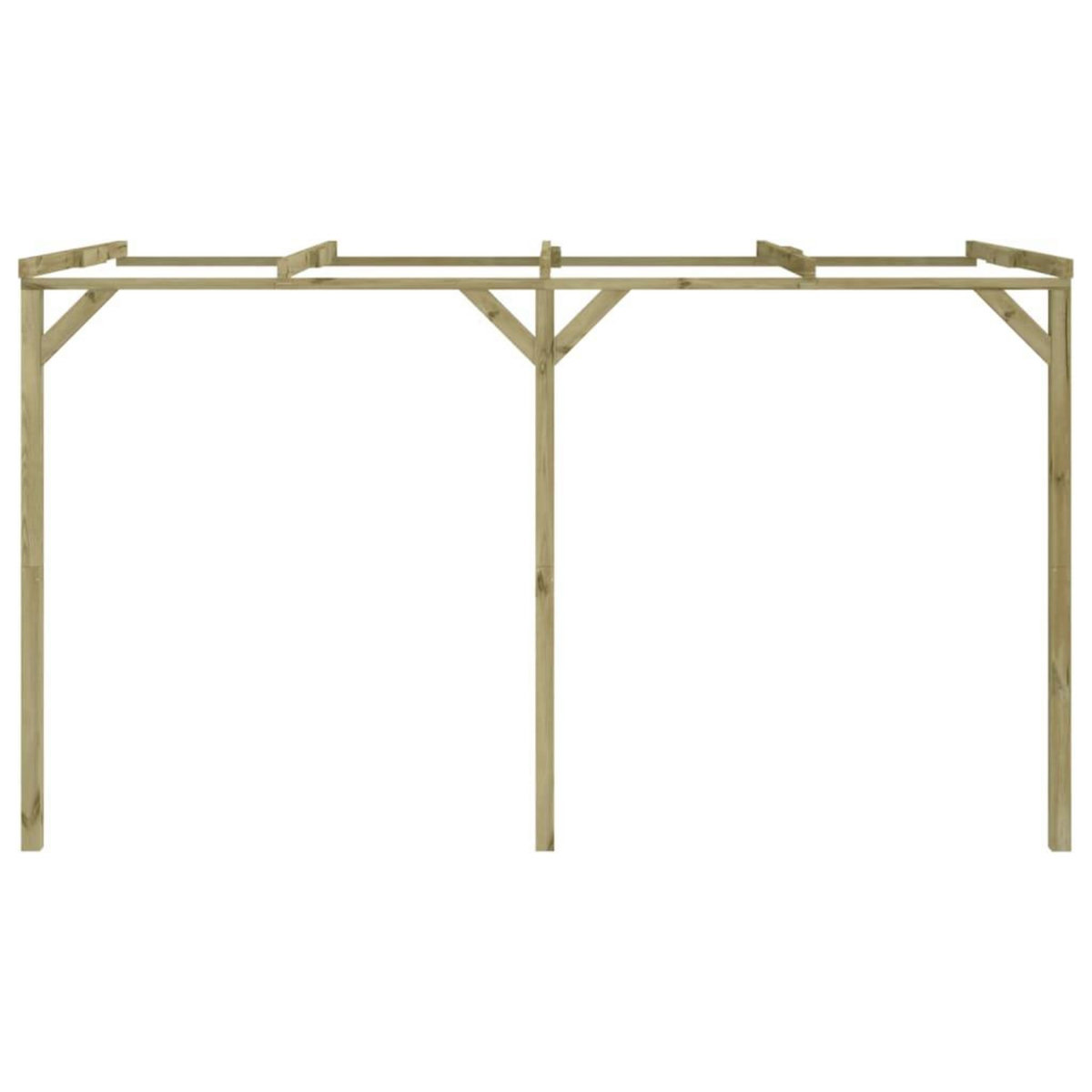 VIDAXL Pergola a appentis 2 x 4 x 2,2 m Bois