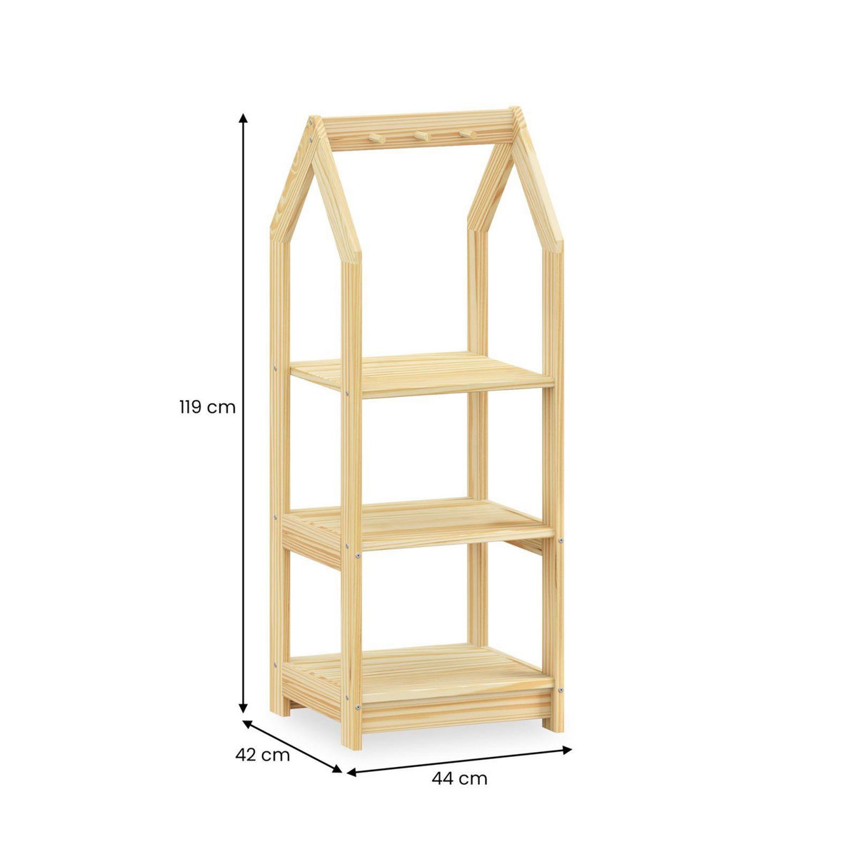 IDIMEX Étagère à vêtements enfant SALLY en pin massif