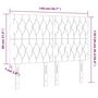 Voir la diapositive 6 : VIDAXL Tete de lit a LED Gris clair 144x7x118/128 cm Velours