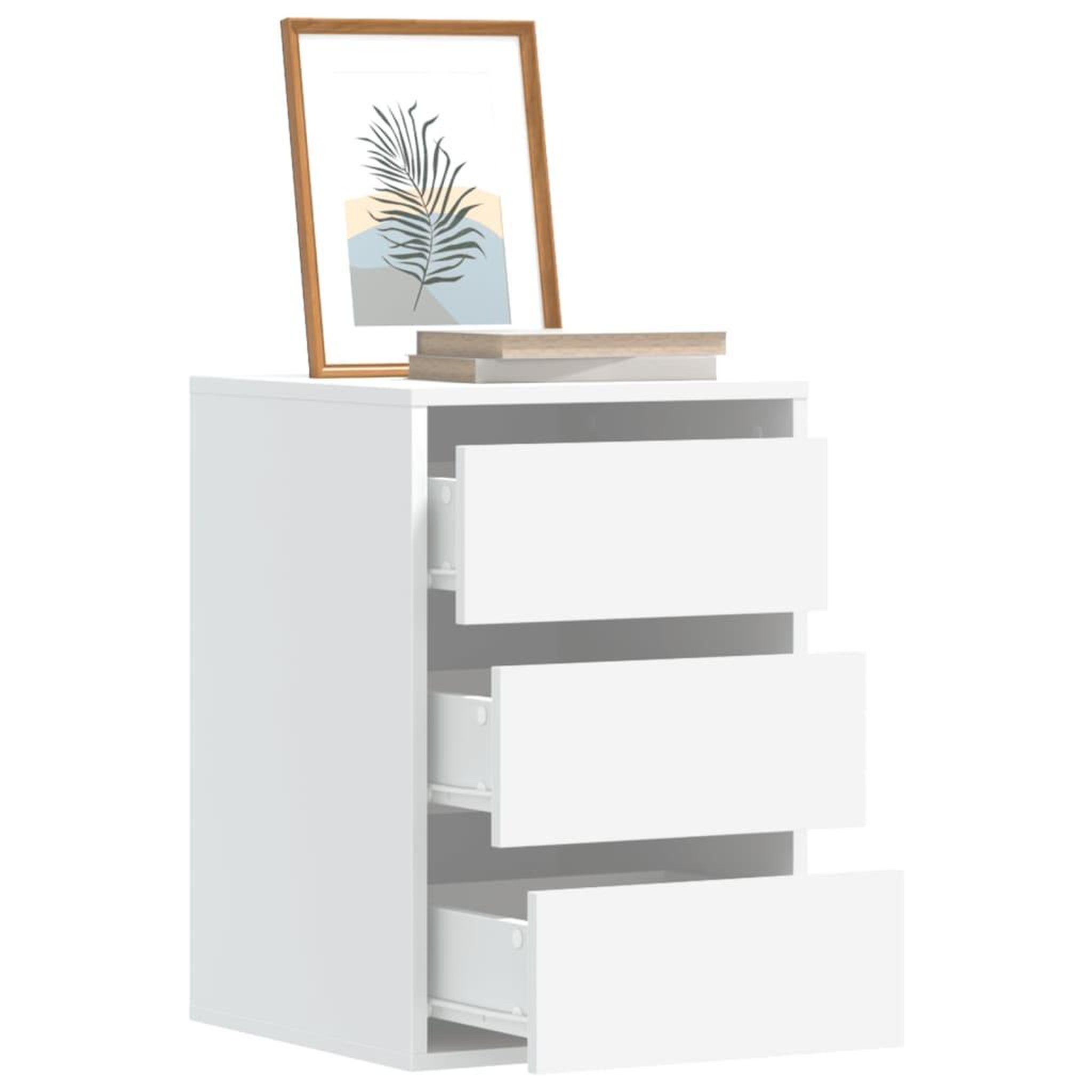 Voir la diapositive 1 : VIDAXL Commode d'angle blanc 40x41x58 cm bois d'ingenierie