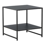 Paris Prix Table d'Appoint Avec Étagère  Staal  50cm Noir