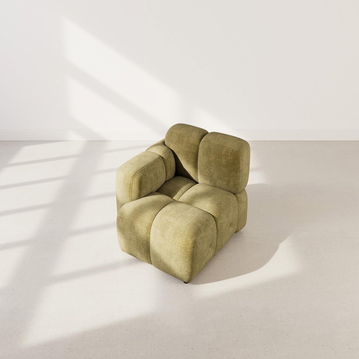 LISA DESIGN Grace - module d'assise gauche en velours texturé