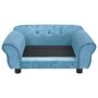 Voir la diapositive 5 : VIDAXL Canape pour chien Turquoise 72x45x30 cm Peluche