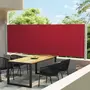 VIDAXL Auvent lateral retractable de patio 160x600 cm Rouge