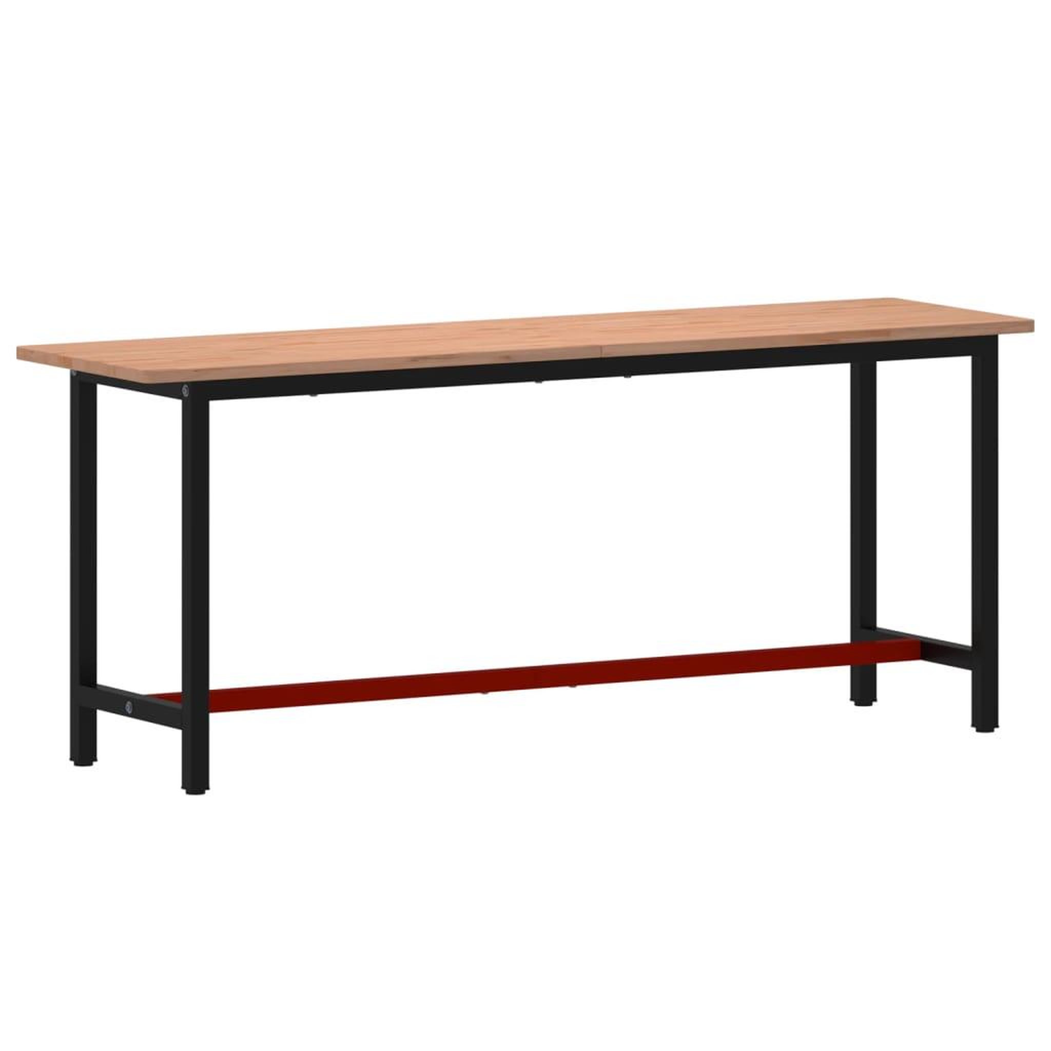 Voir la diapositive 2 : VIDAXL Etabli 200x55x81,5 cm bois massif de hetre et metal