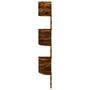 Voir la diapositive 5 : VIDAXL Etagere d'angle murale chene fume 19x19x123cm bois d'ingenierie