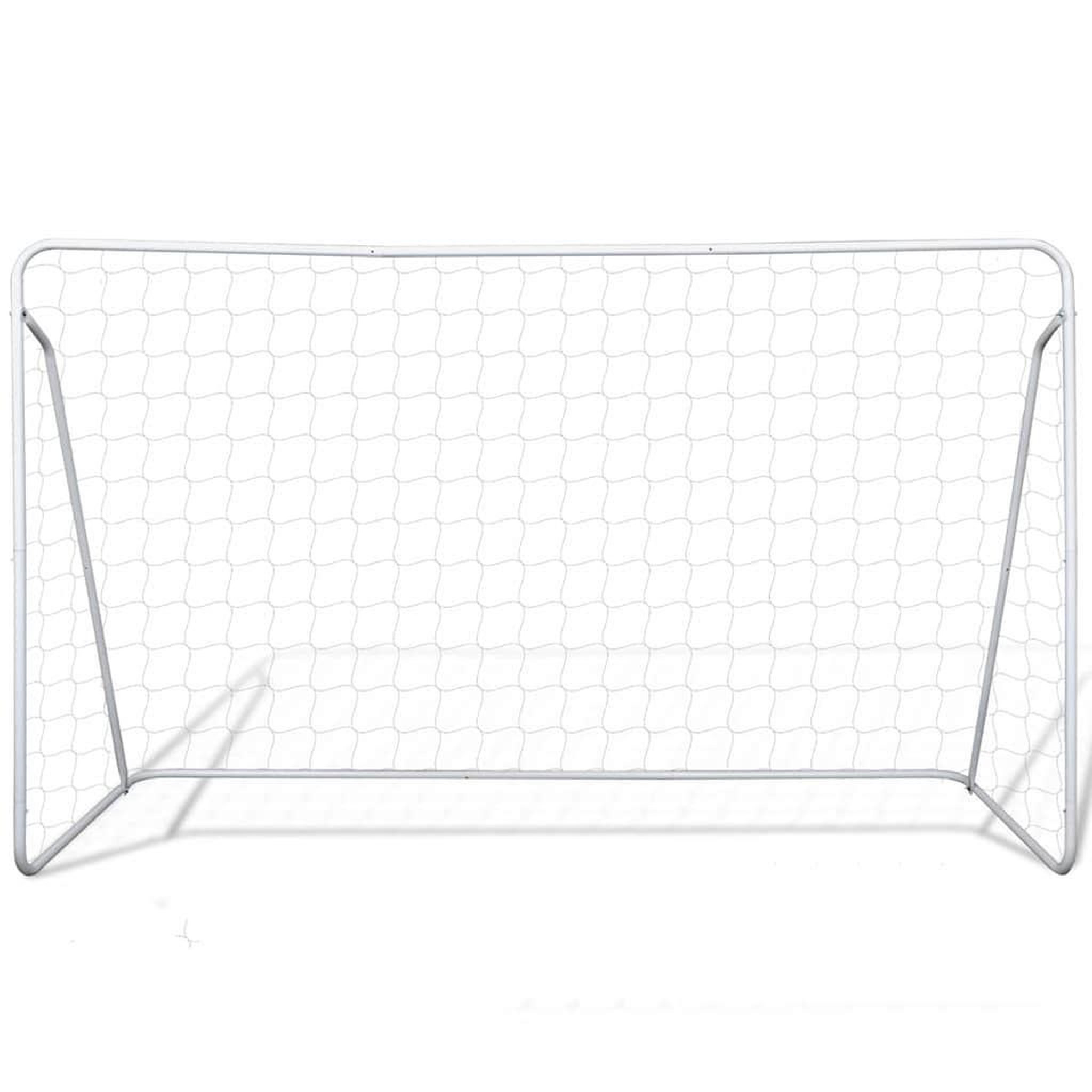 Voir la diapositive 3 : VIDAXL Filets de but de football acier 2 pcs 240x90x150 cm