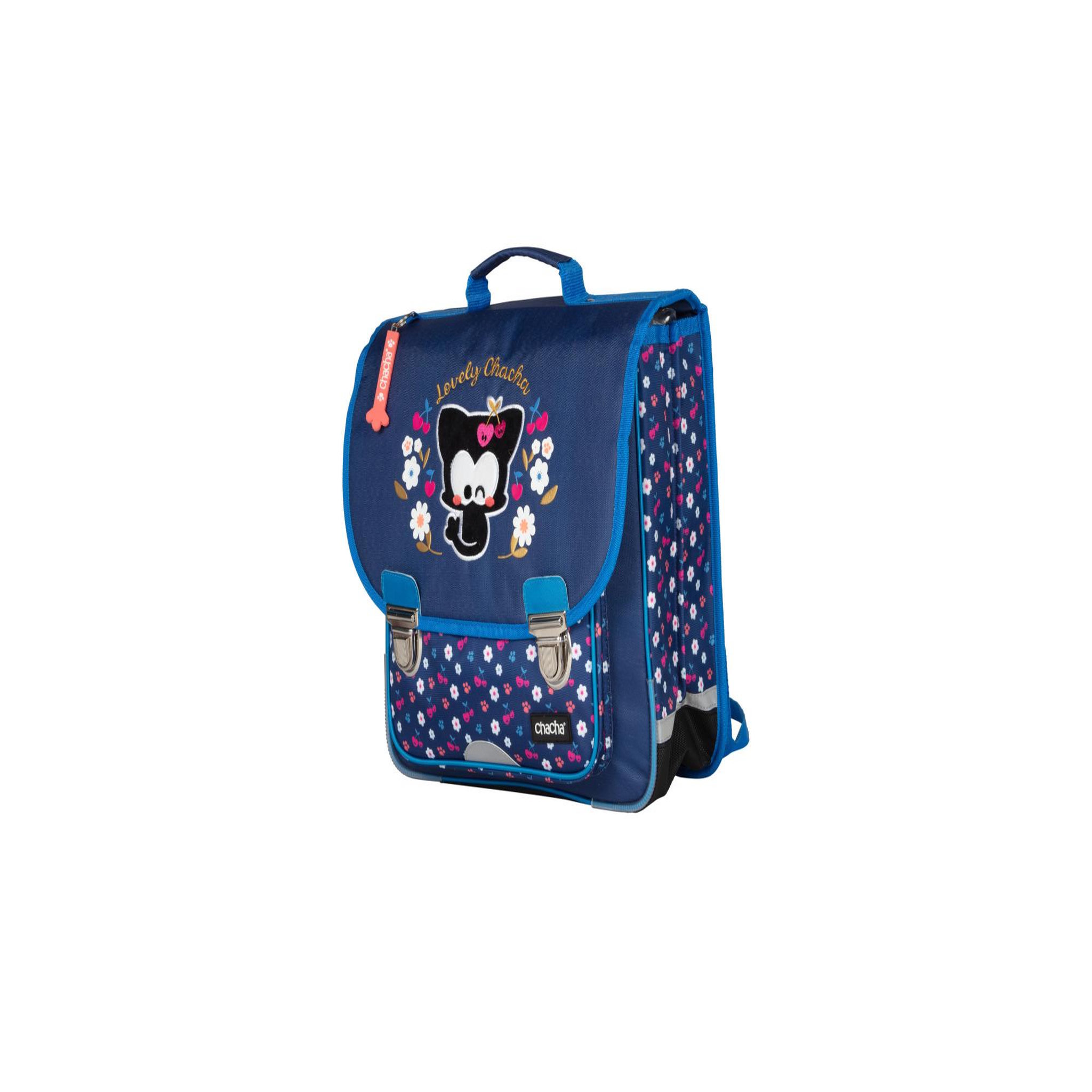 Voir la diapositive 2 : Bagtrotter Chacha - Cartable scolaire 36 cm - Fille - Bleu - 1 compartiment