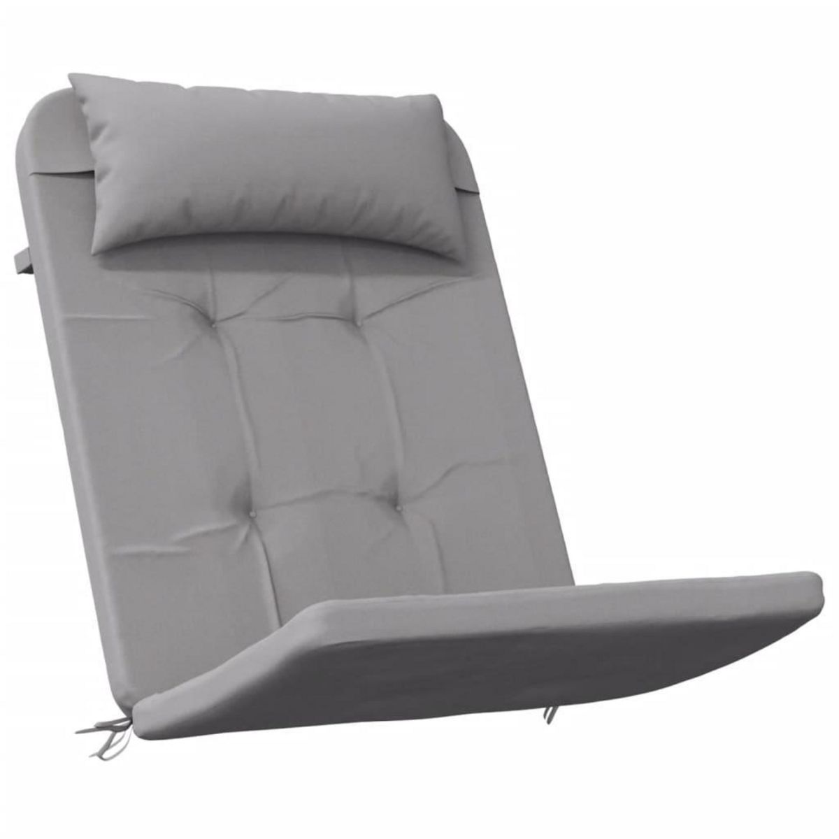 VIDAXL Coussins de chaise adirondack lot de 2 gris tissu oxford