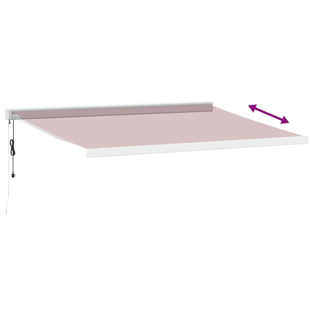 VIDAXL Auvent retractable automatique bordeaux 400x300 cm