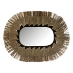 Paris Prix Miroir Mural Ovale  2 Couches  115cm Naturel