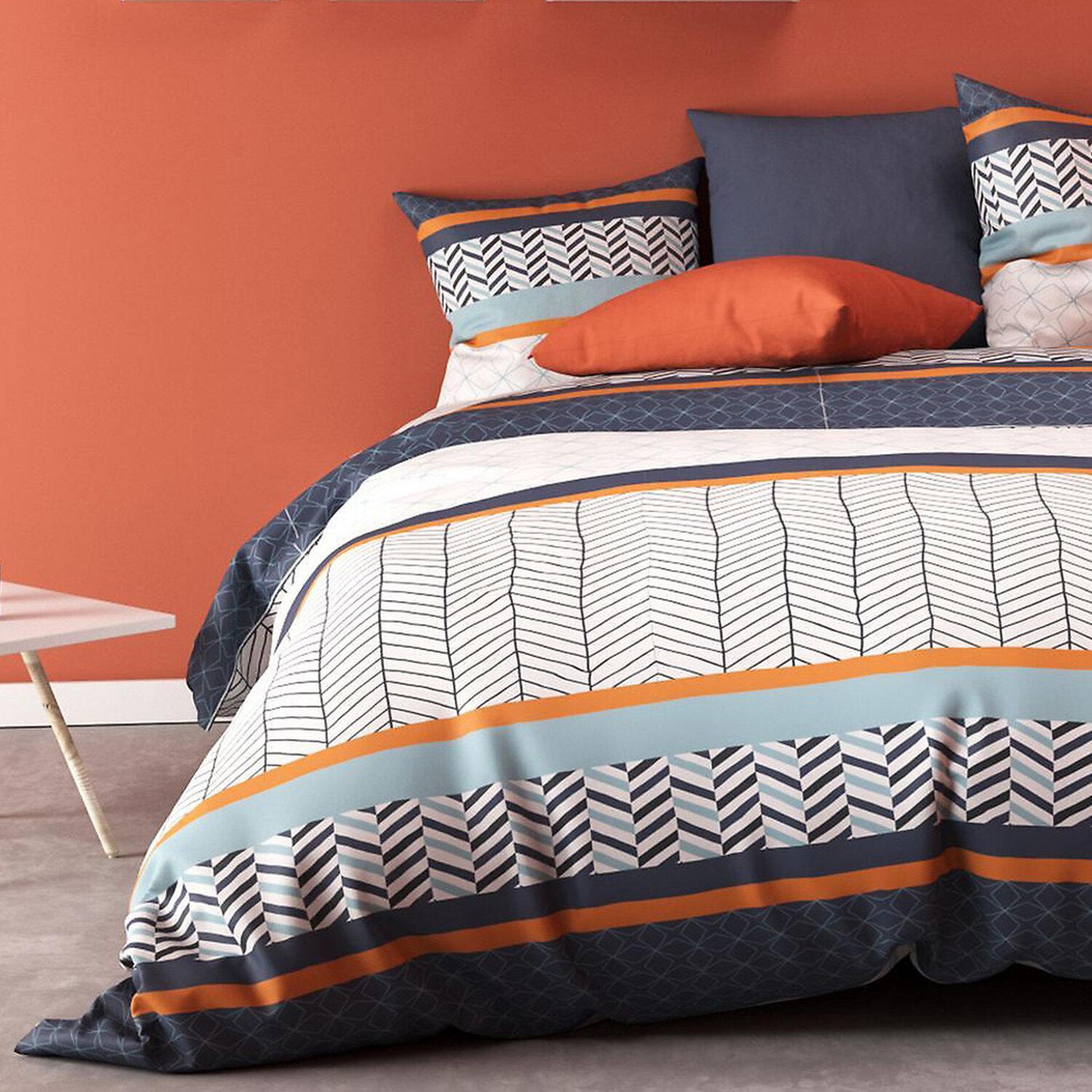 Voir la diapositive 3 : Les Ateliers du Linge Parure housse de couette 100%polyester gospy
