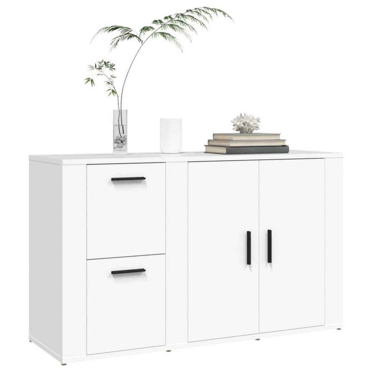 VIDAXL Buffet Blanc 100x33x59,5 cm Bois d'ingenierie