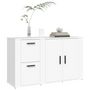 Voir la diapositive 4 : VIDAXL Buffet Blanc 100x33x59,5 cm Bois d'ingenierie
