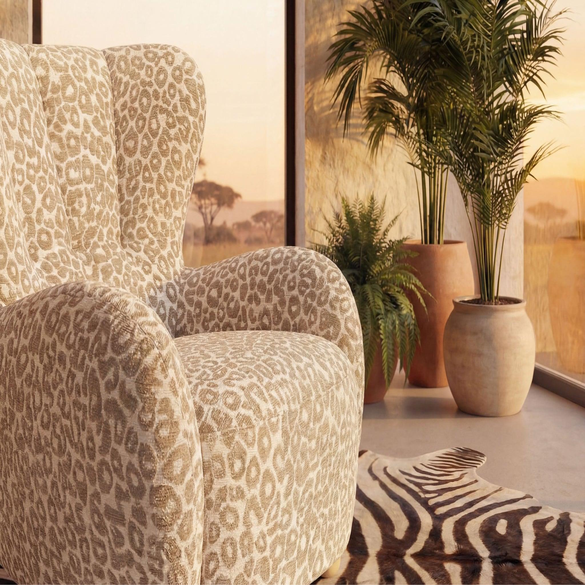 Voir la diapositive 6 : CASANOVA PARIS Lili - fauteuil tissu imprimé animalier