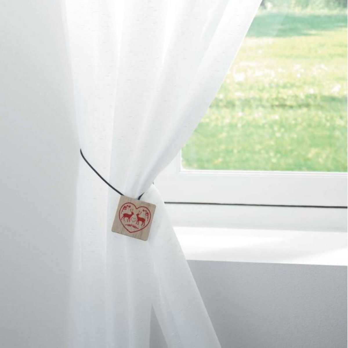 Paris Prix Embrasse de Rideau Aimantée  Cerfi  43cm Rouge