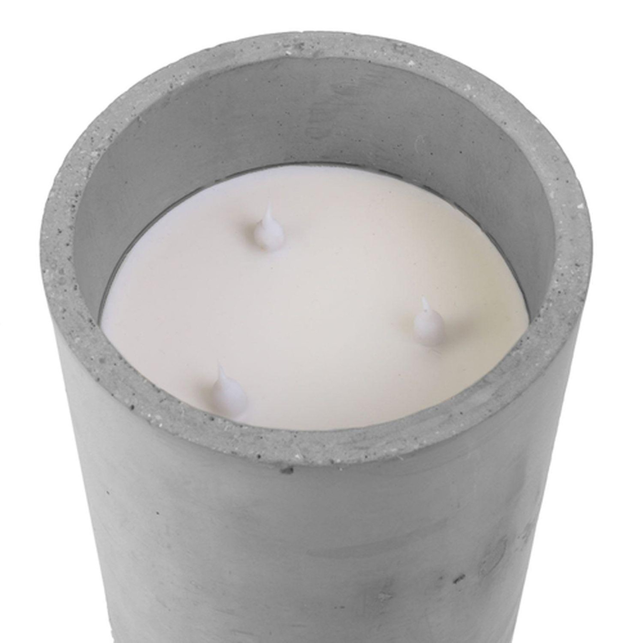Voir la diapositive 2 : The Home Deco Factory Bougie led ronde design ciment factory gm - gris
