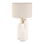 OSTARIA Lampe céramique Dune blanc doré