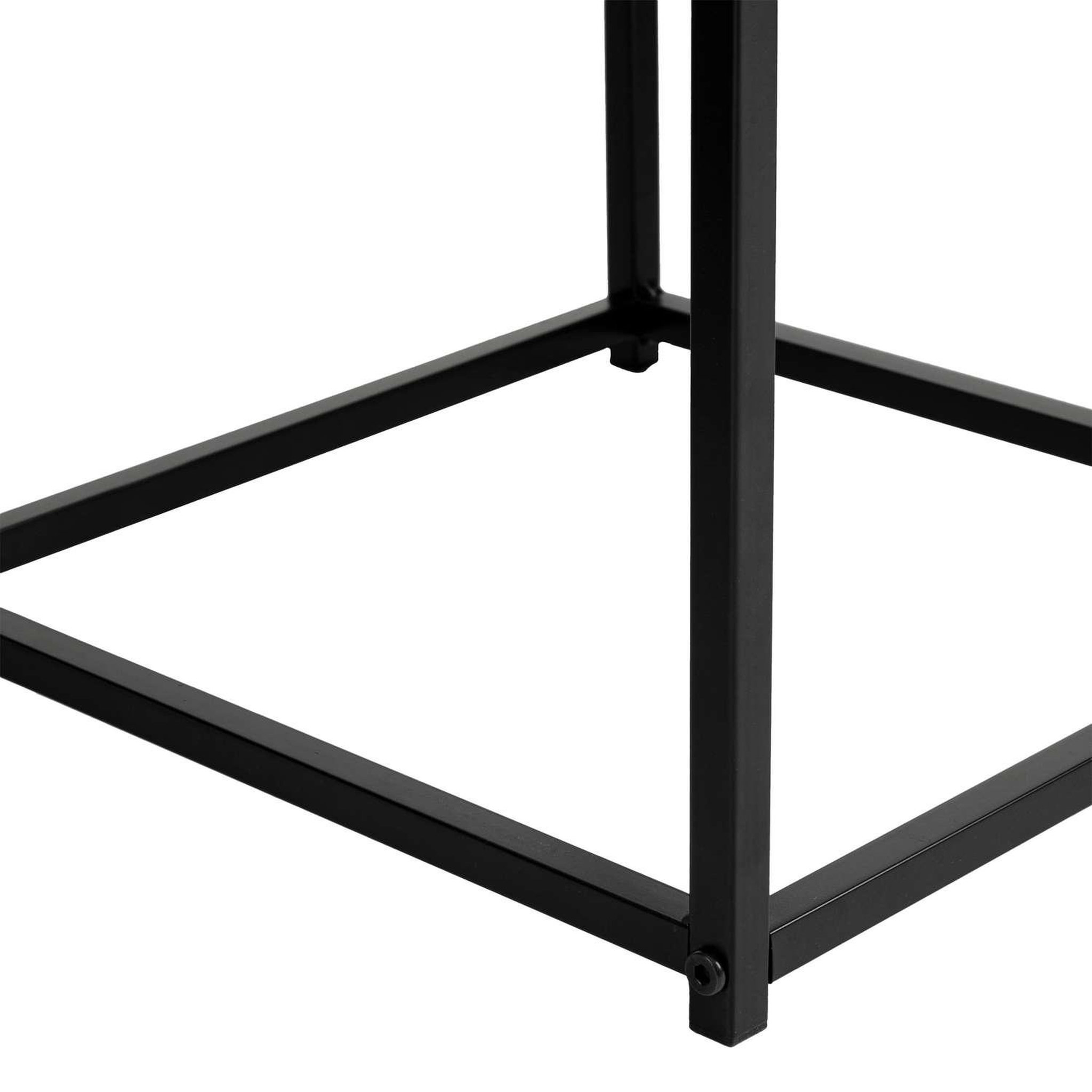 Voir la diapositive 5 : ATMOSPHERA Duo de tables d'appoint effet marbre - noir