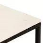 VIDAXL Table basse Blanc 40x40x35 cm Pierre veritable texture marbre