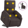 Voir la diapositive 2 : VIDAXL Fauteuil inclinable de massage Marron fonce Tissu
