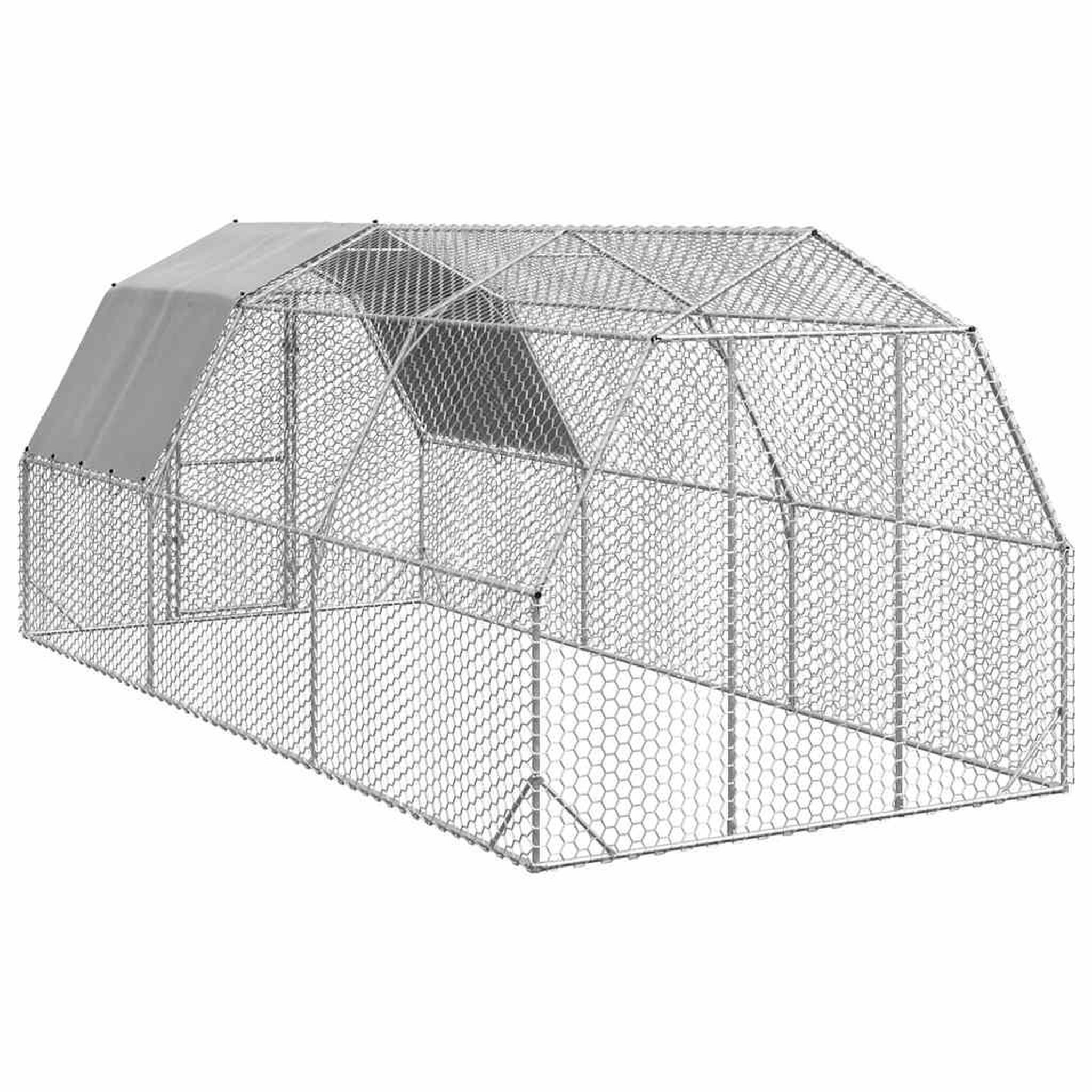Voir la diapositive 5 : VIDAXL Poulailler avec toit 2,5x6x2,25 m acier galvanise