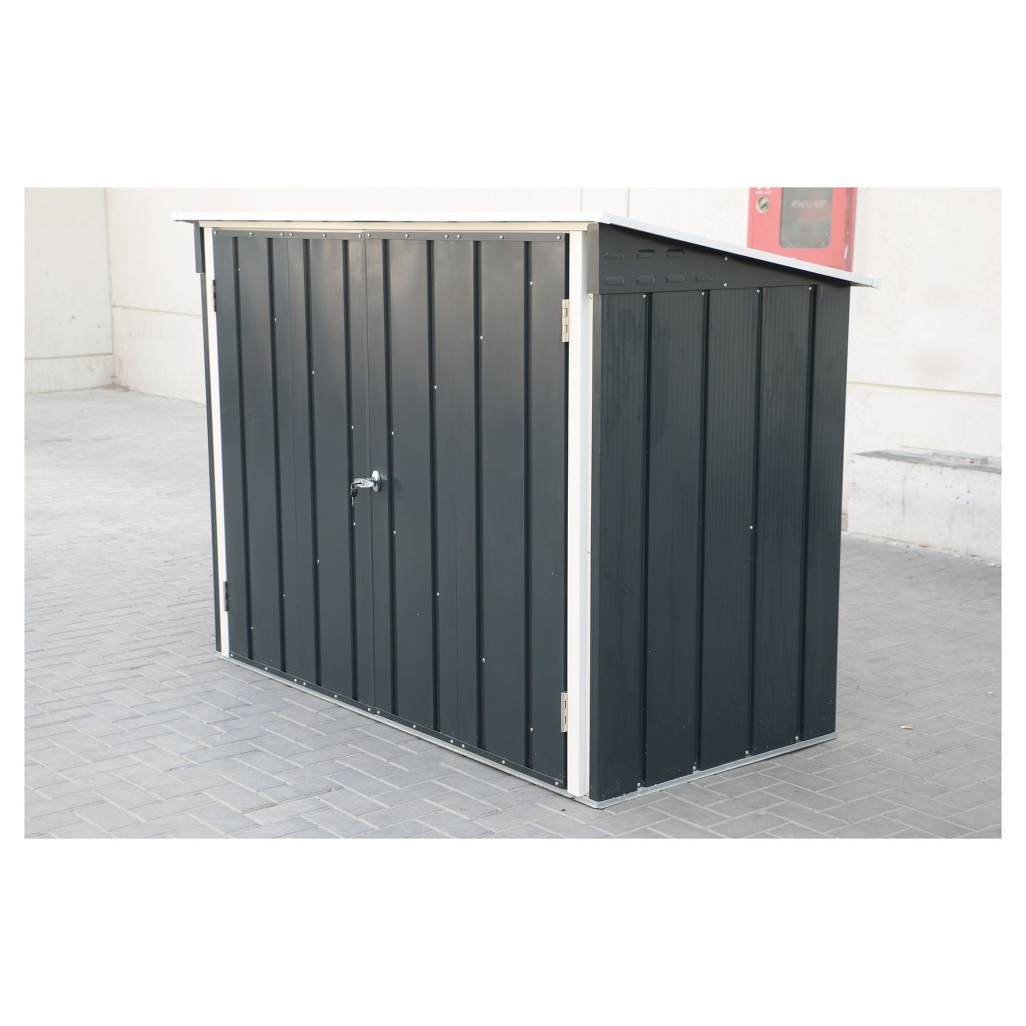Voir la diapositive 2 : DURAMAX Abri à vélos - Métal - Anthracite - 2,05m²
