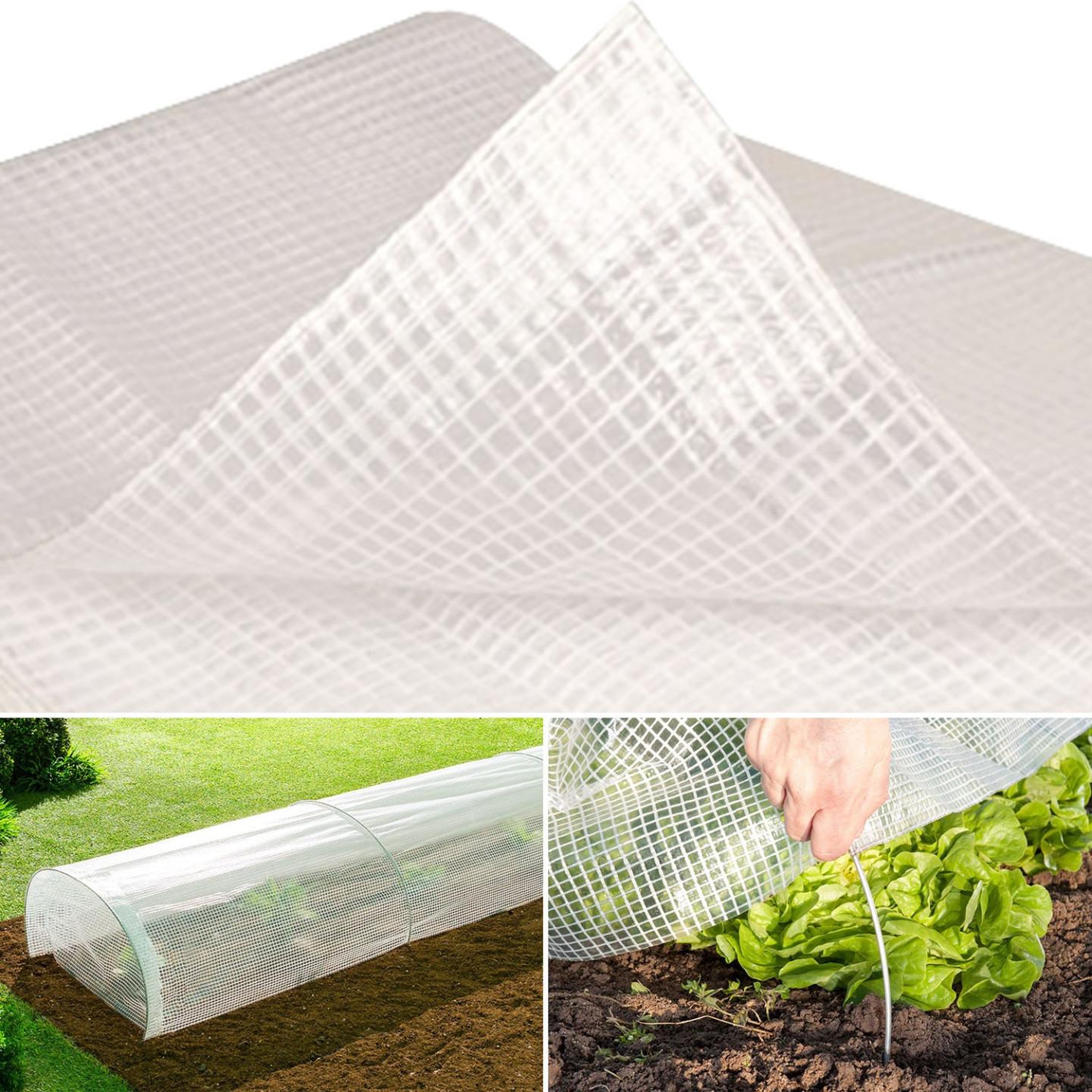Voir la diapositive 3 : ID MARKET Bâche armée transparente 8x12 m renforcée
