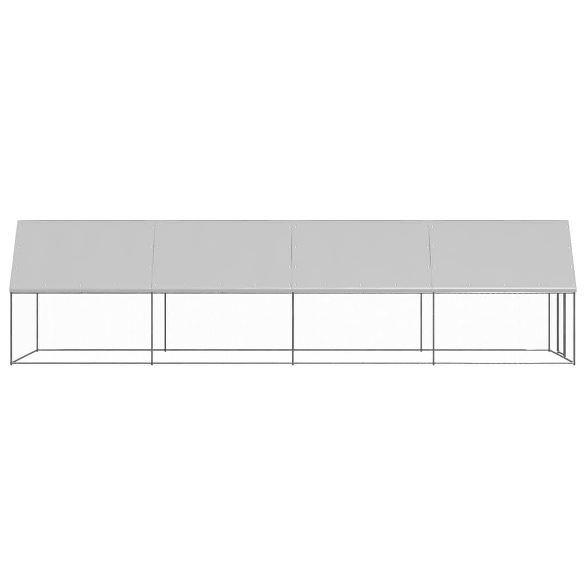 Voir la diapositive 3 : VIDAXL Poulailler d'exterieur 2x8x2 m Acier galvanise