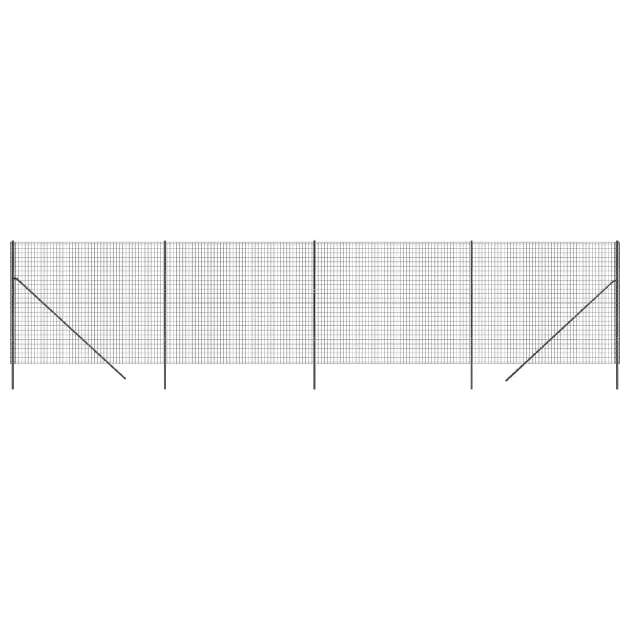 Voir la diapositive 2 : VIDAXL Cloture en treillis metallique anthracite 1,8x10 m