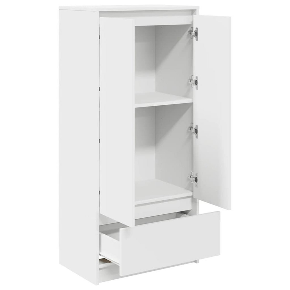VIDAXL Armoire avec tiroir blanc 55,5x34x119,5 cm bois d'ingenierie