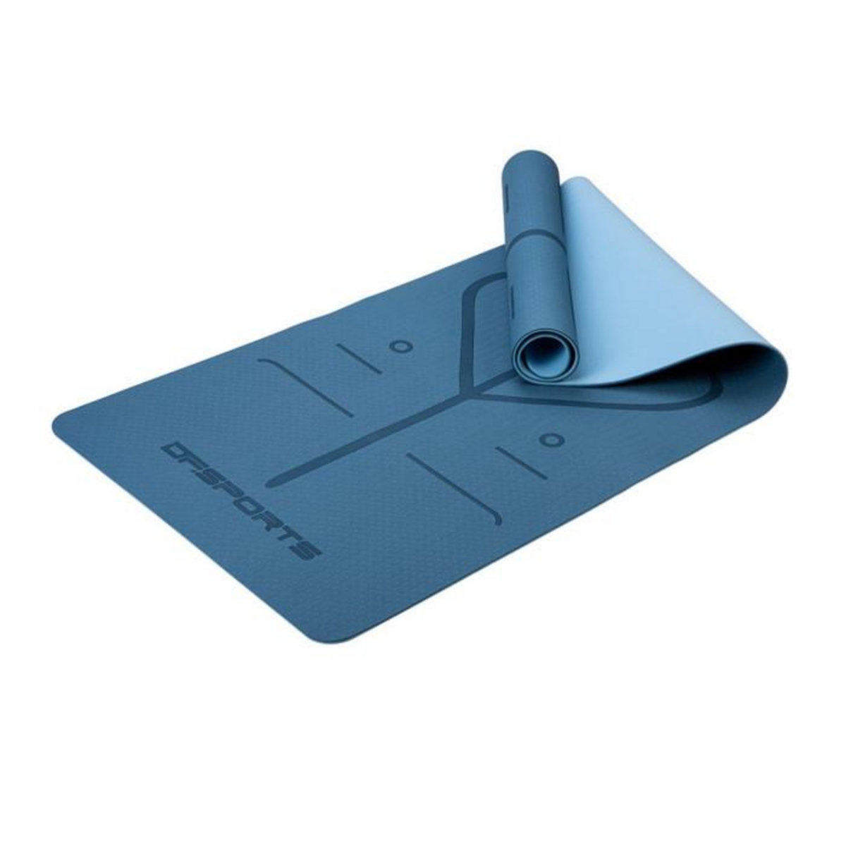 Paris Prix Tapis de Yoga Antidéprant  Zenitude  61x183cm Bleu