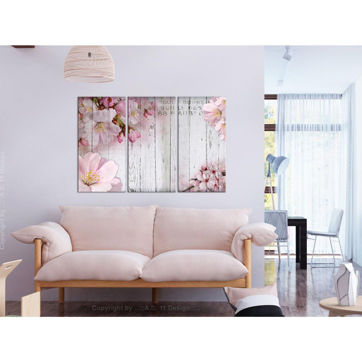 Paris Prix Tableau Imprimé 3 Panneaux  Flowers on Boards