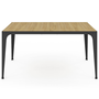 Voir la diapositive 3 : ID MARKET Table à manger rectangle NELLY 8 personnes bois et noir design industriel 150 cm