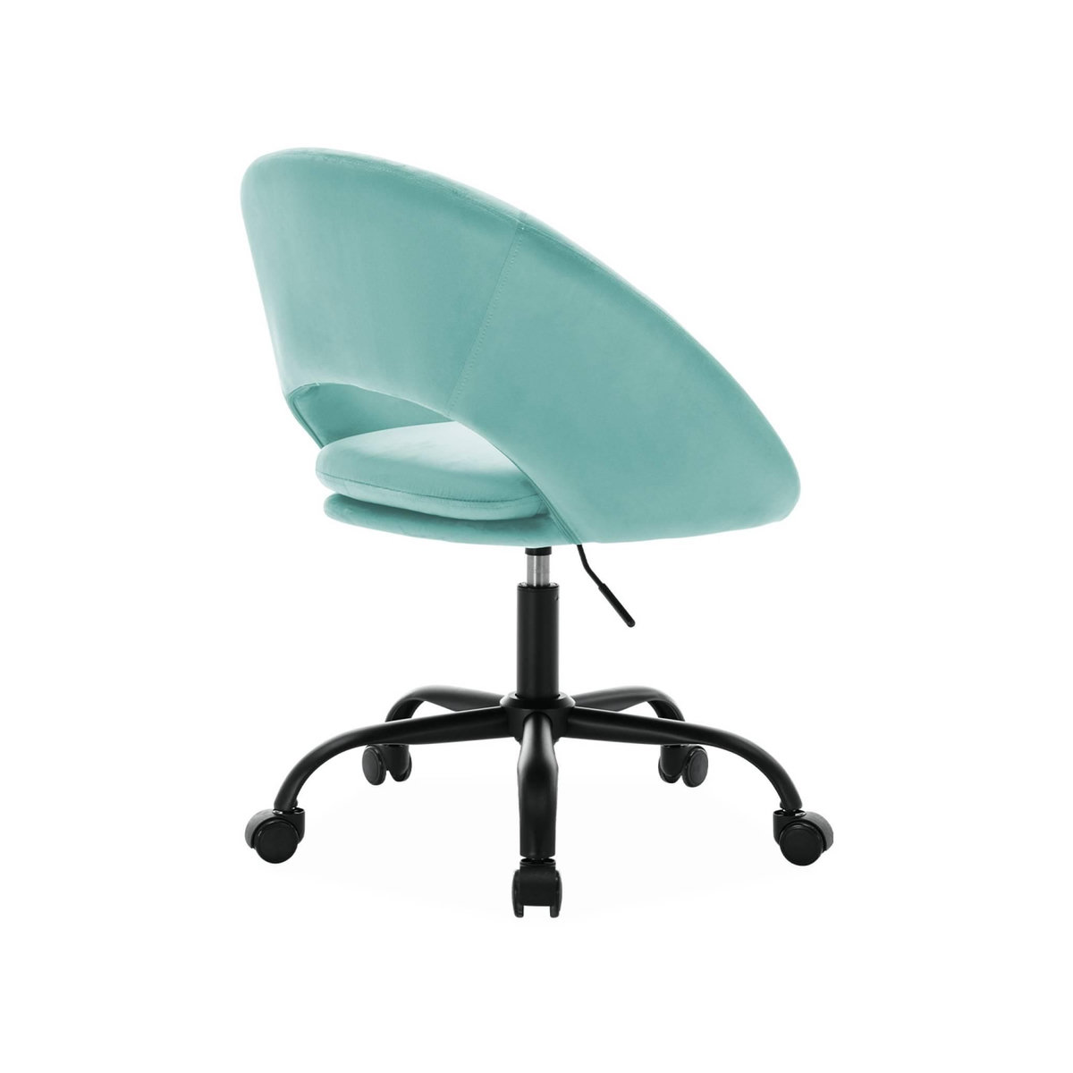 SWEEEK Chaise de bureau à roulettes en bouclettes, Pam, L 59 x P 60 x H 79 / 89cm