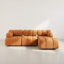 Voir la diapositive 2 : LISA DESIGN Ruby - canapé modulable d'angle droit 4 places en velours texturé