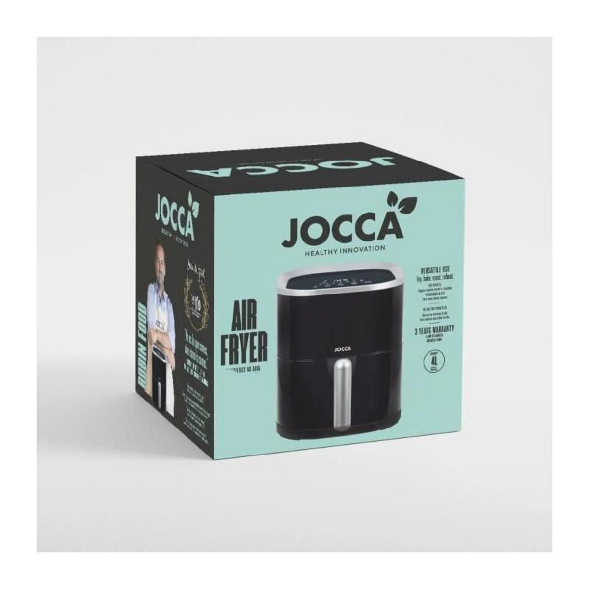 Jocca Friteuse sans huile - JOCCA - 2219p - 4L - 1400 W - Numérique - 26 x 35 x 29 cm - Noir