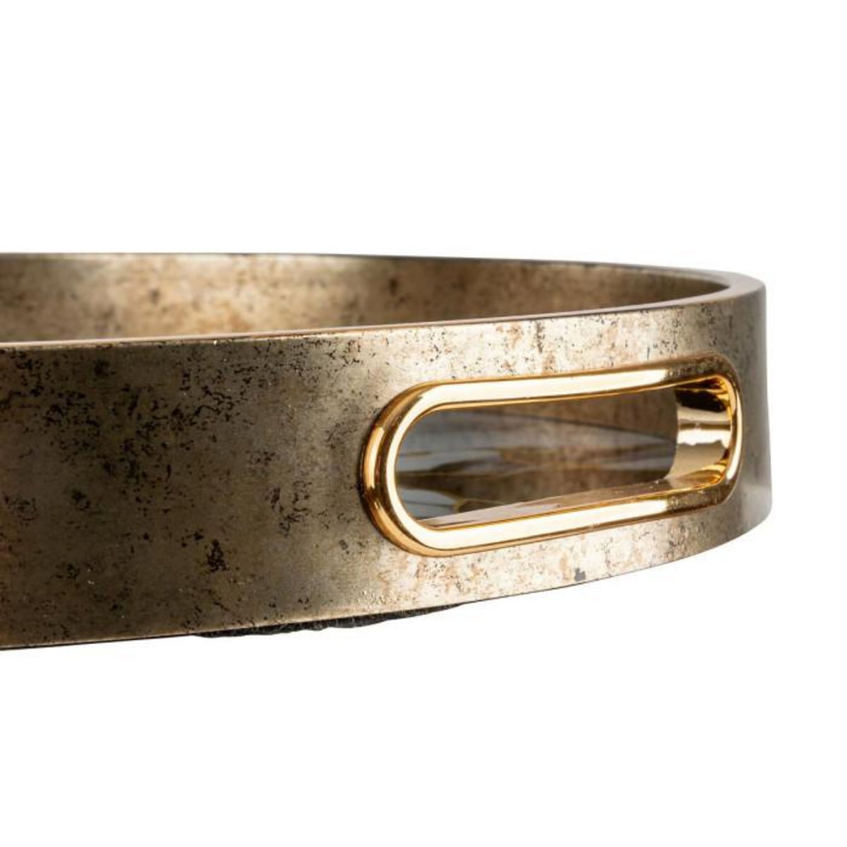 ATMOSPHERA Lot de 2 Plateaux Déco  Inaya  35cm Doré