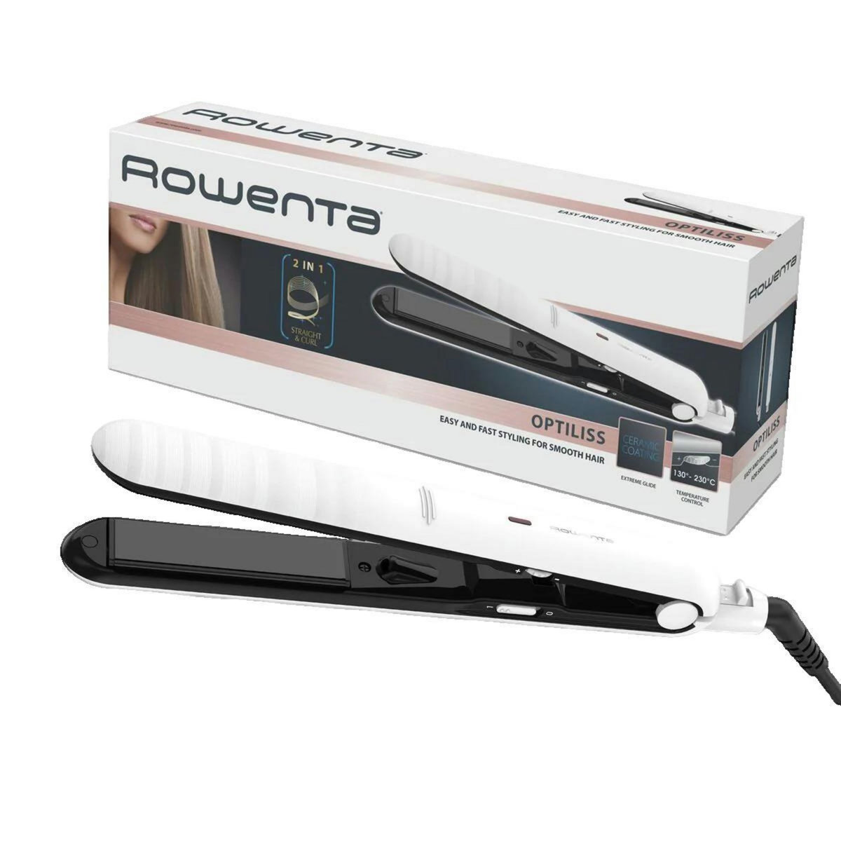 ROWENTA Fer à lisser Rowenta Optiliss SF3210F0 blanc