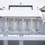HOMCOM Machine à glaçons 1,7 L - réservoir glace 0,9 Kg - pelle, panier - gris noir
