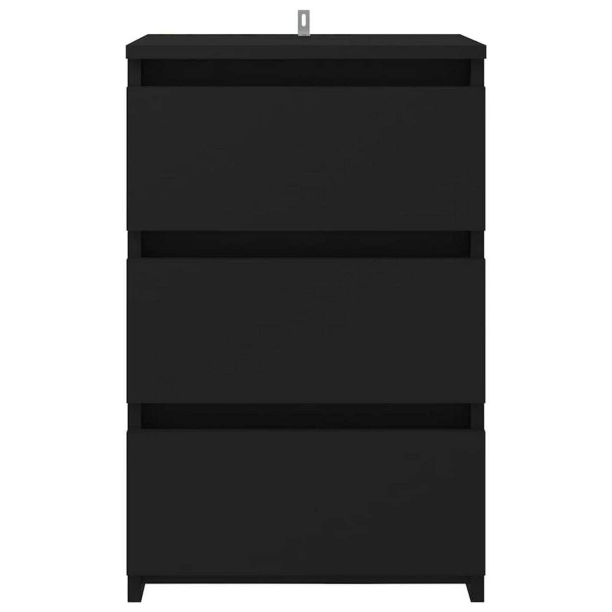 VIDAXL Tables de chevet 2 pcs Noir 40x35x62,5 cm Agglomere