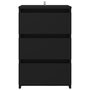 Voir la diapositive 4 : VIDAXL Tables de chevet 2 pcs Noir 40x35x62,5 cm Agglomere