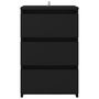 Voir la diapositive 4 : VIDAXL Tables de chevet 2 pcs Noir 40x35x62,5 cm Agglomere
