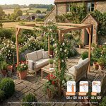 JARDIDECO Pergola en bois lamellé-collé Caen 300 x 300 cm - Maderland